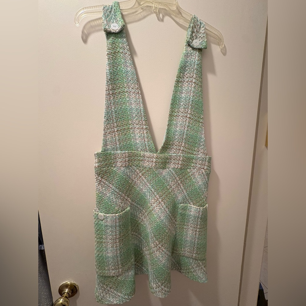 ZARA Mint Green Tweed Dress